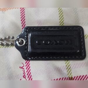 Coach 2.5" Black Patent Hangtag